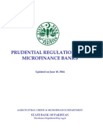 Prudential Regulations for Microfinance Banks