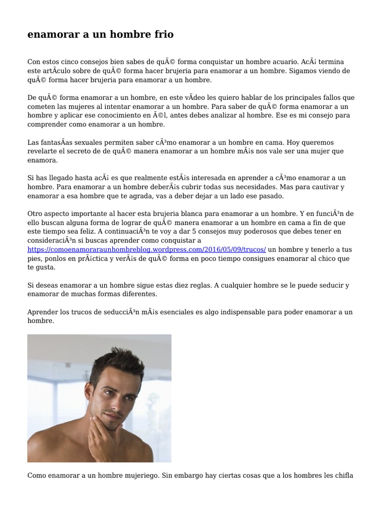 Enamorar A Un Hombre Frio | PDF | Sicología