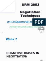 DRM 2053 Negotiation Techniques: DR HJH Aida Nasirah Abdullah
