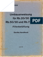 (1942) D. (Luft) T.5106 - Umbauanweisung Für Rb.2030, Rb.5030 Und Rb.7530 Filterbelüftung