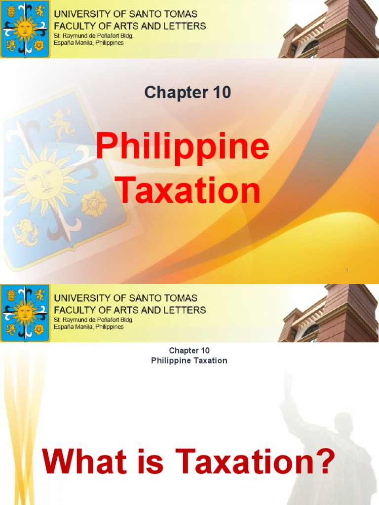 Chapter 10 Philippine Taxation Taxation In The United States
