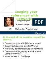 Introductory Presentation On Using Refworks