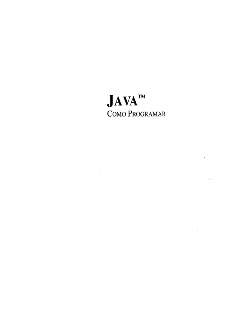 Java Como Programar - Deitel - 4a Ed - PT-BR | PDF