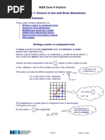 Vectors in Two & Three Dimensions