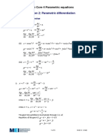 Parametric Differentiation - Solutions PDF