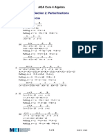 Partial Fractions - Solutions PDF