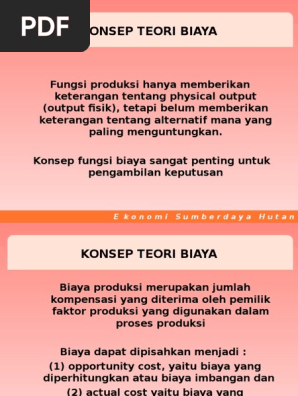 Konsep Teori Biaya 7 Ppt