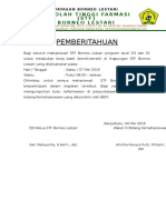 Surat Pemberitahuan Kerja Bakti Mahasiswa