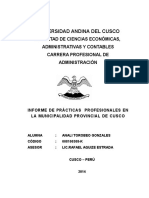 Informe de Practicas Universidad Andina de Cusco