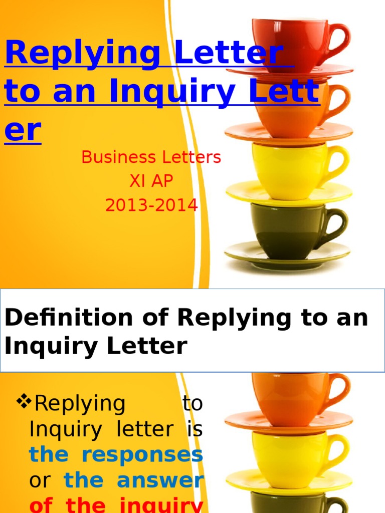 Reply To An Inquiry Letter | PDF | Business