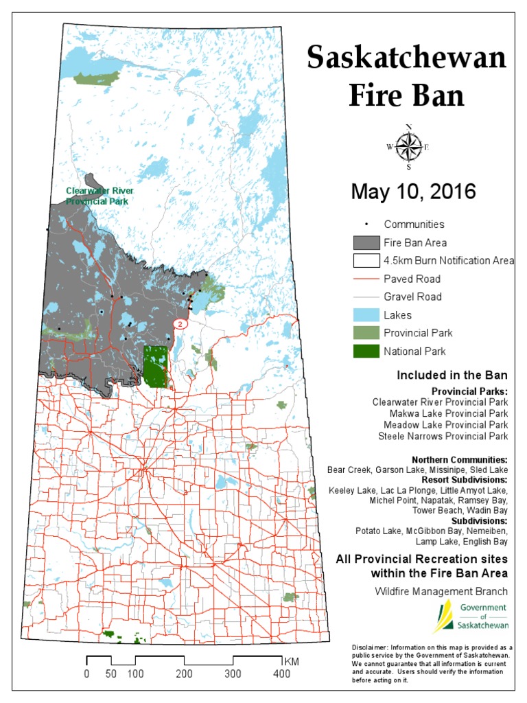 Fire ban extended in northern Sask., lifted in the south