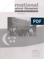 The International Mathematical Olympiad - Singapore's Experience