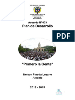 Plan Desarrollo 2012