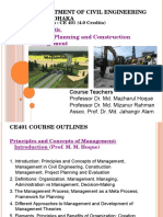 CE 401 Course Outline (Management Concepts and Human Factors) 17 Sept 2014 M M Hoque 2014 Final