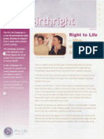 Pro Life Campaign Ireland Newsletter - Birthright Winter 2003