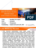 Slide Pi Sidang Studi Kelayakan Bisnis Distro F&D Counter Culture PDF
