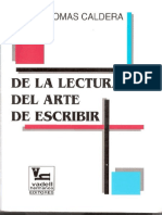 Caldera Rafael Tomas de La Lectura Al Arte de Escribir PDF