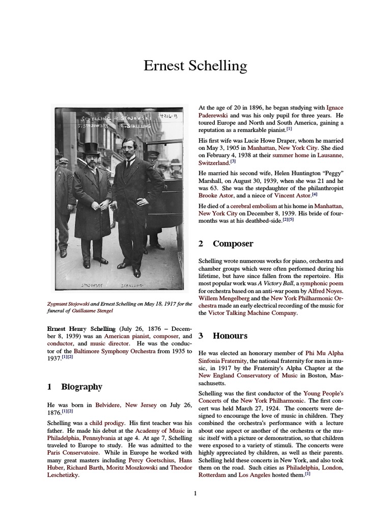 Ernest Schelling PDF Classical Musicians Classical And Art Music