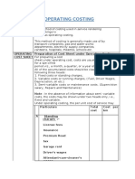 Operating Costing