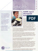 Pro Life Campaign Ireland Newsletter - Birthright Summer 2005