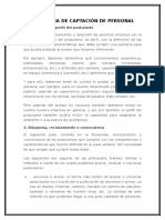 PROGRAMAS DE CAPACITACION DE PERSONAL