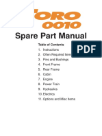 Manual de Partes Toro 0010 Spare Part Manual