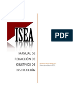 Manual de Redacción de Objetivos de Instrucción