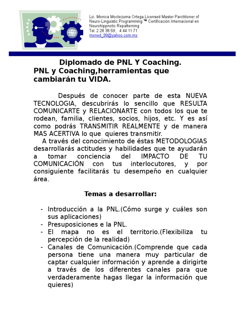 Diplomado PNL Y Coaching. | PDF | Science | Ciencia filosófica
