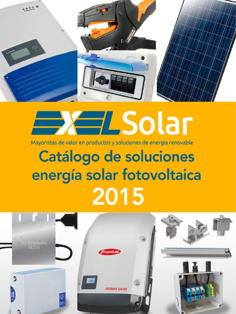 Catálogo de Productos Exel Solar | PDF | Fotovoltaica | Energía solar