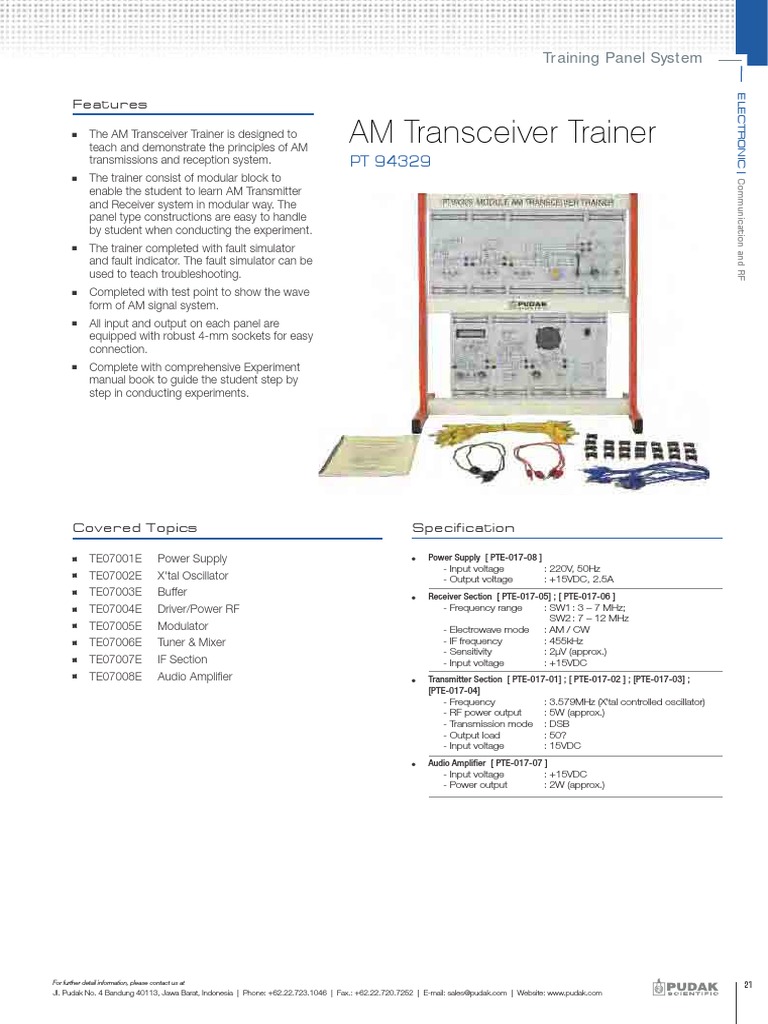 AM Transceiver Trainer Overview | PDF | Amplifier | Operational Amplifier