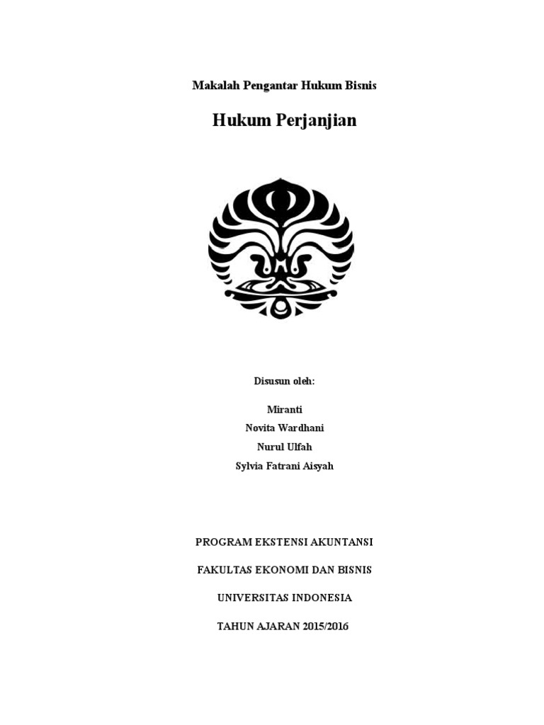 Makalah Hukum Perjanjian Final