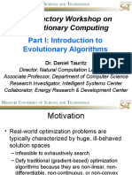 Introductory Workshop On Evolutionary Computing: Part I: Introduction To Evolutionary Algorithms