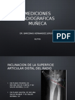 Mediciones radiográficas de la muñeca