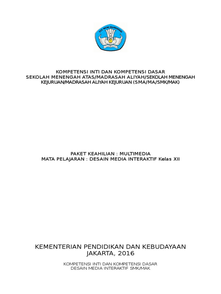 KI KD Multimedia Desain Media Interaktif Kelas XII PDF