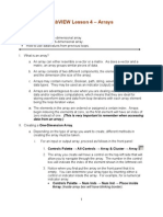 Labview Lesson 4 - Arrays