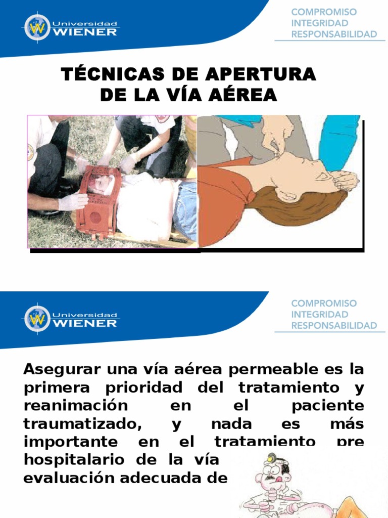 Técnicas de Apertura de La via Aérea Lesión Sistema