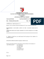 University of Malta: Faculty of Architecture & Civil Engineering B.E. & A. (Hons.) Year 4 June 2012 Examination Session