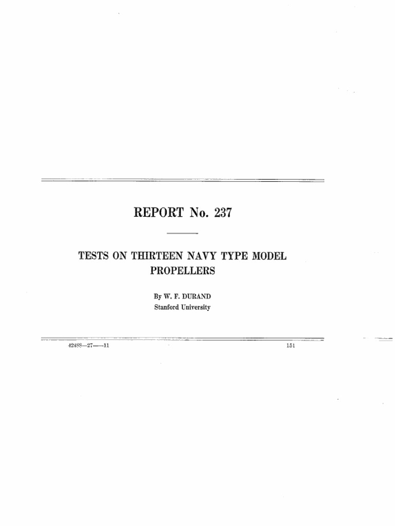 Navy Model Propeller Performance Tests | PDF | Propeller | Aerospace ...
