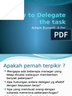 How to Delegate the Task