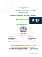 Rana Pratap Sagar Power Plant Rawatbhata: A Practical Training Report On