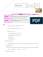 Múltiplos e Divisores - 5o Ano