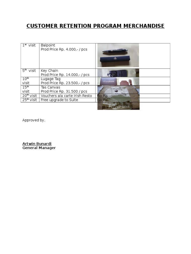 Retention Program Merchandise | PDF
