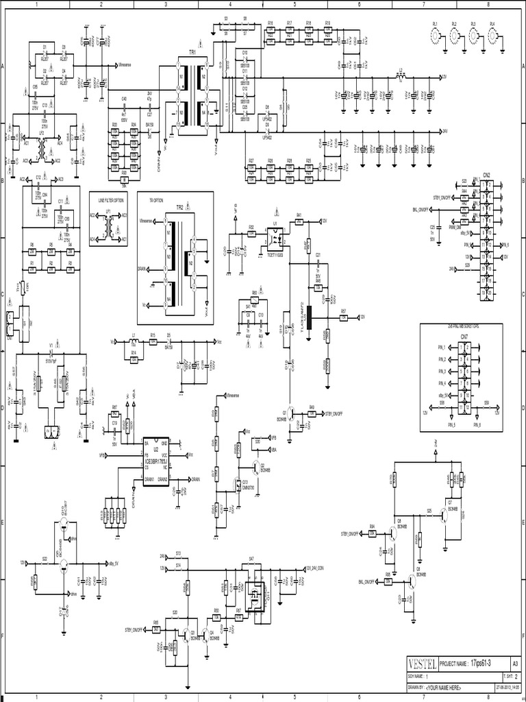 Carte D'alimentation VESTEL Référence 23257647 Pour Téléviseurs 17IPS61-3 - Neuf D'origine