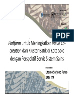 SBM - Platform Untuk Meningkatkan Proses Value Co-Creation Kluster Batik Solo