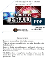 Banking Fraud - Causes, Concerns and Cures