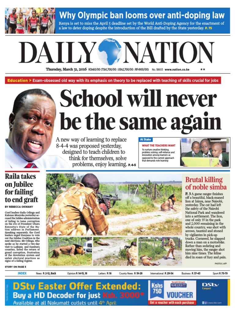 Nation 31 Mar 2016 | PDF | Curriculum | Expense
