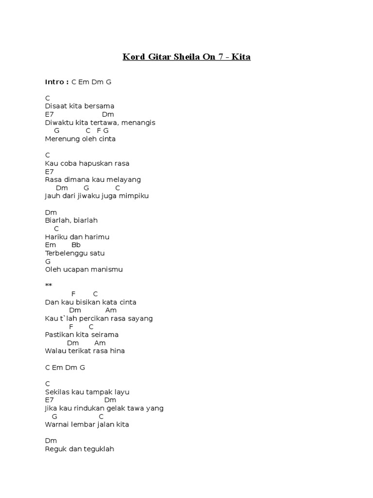 Chord Gitar Sheila On 7 Pdf