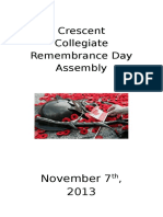 2013 Remembrance Day Program