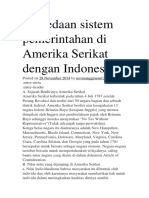 Perbedaan Sistem Pemerintahan Di Amerika Serikat Dengan Indonesia