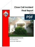 Close Call Incident Final Report - Pickett Street Fire